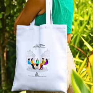 Anahata Leaders’ Commune Architectural Line Art Tote Bag