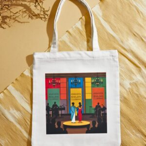 Anahata Bhajan Clubbing Illustrated Music Art Tote Bag