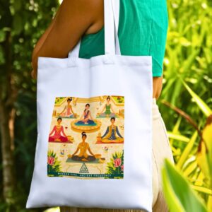 Anahata Retreat Folk Digital Art Tote Bag